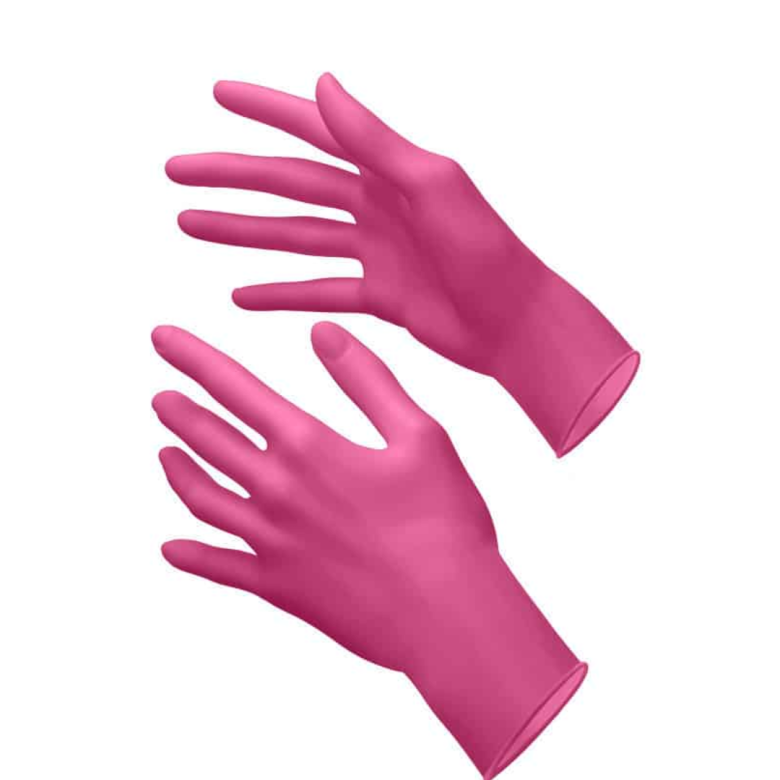 Manusi nitril Zarys, Pink, S, 100 buc