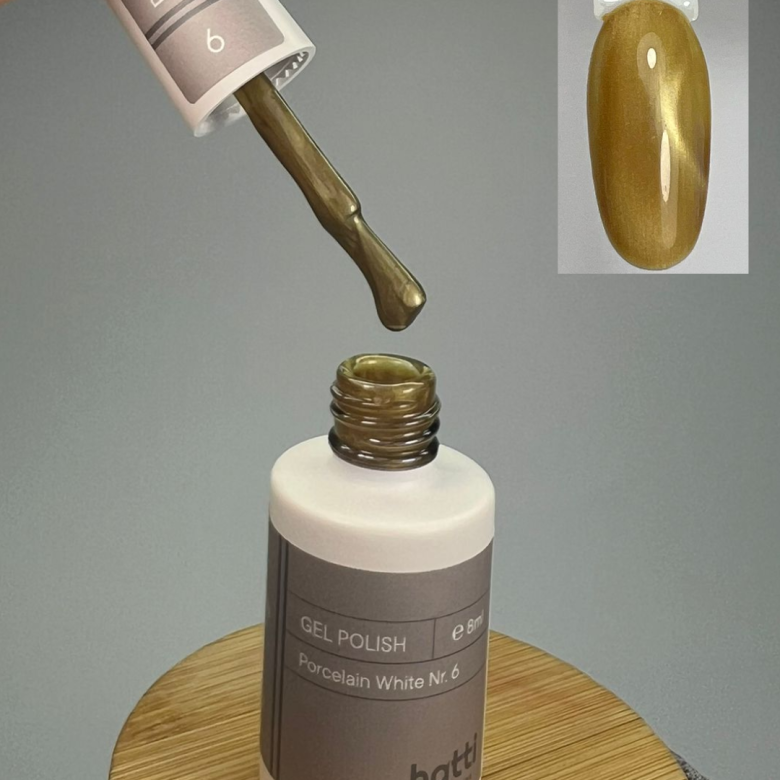 Porcelain White cat eye gel polish N6/8ml