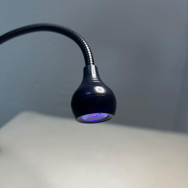 Lampa circulara de masa cu clema+lampa UV/Led mini