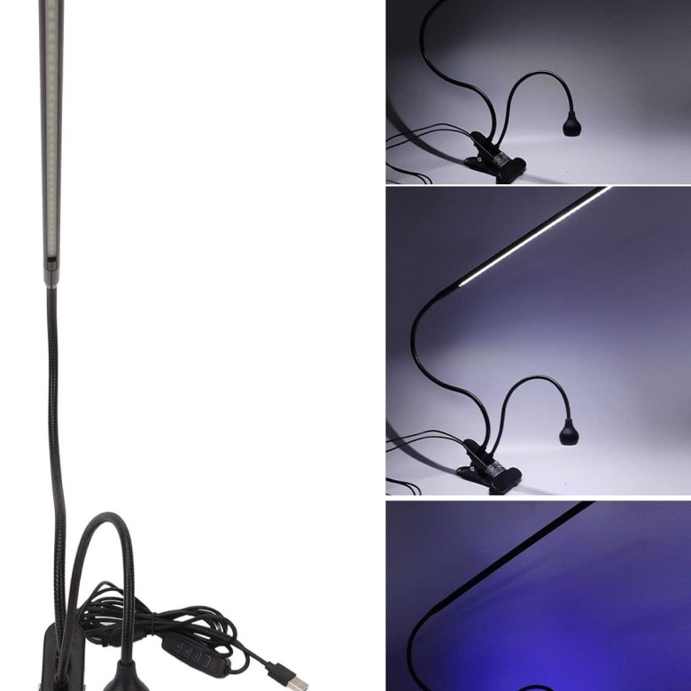 Lampa de birou cu clema Black +lampa de unghii