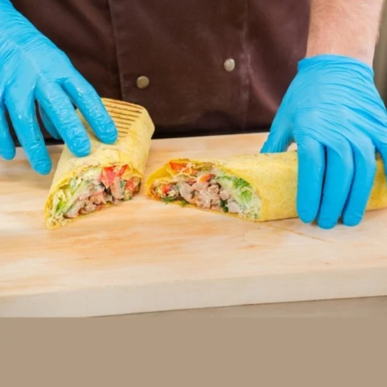 Manusi nitril de unica folosinta, Blue, M, 100 buc