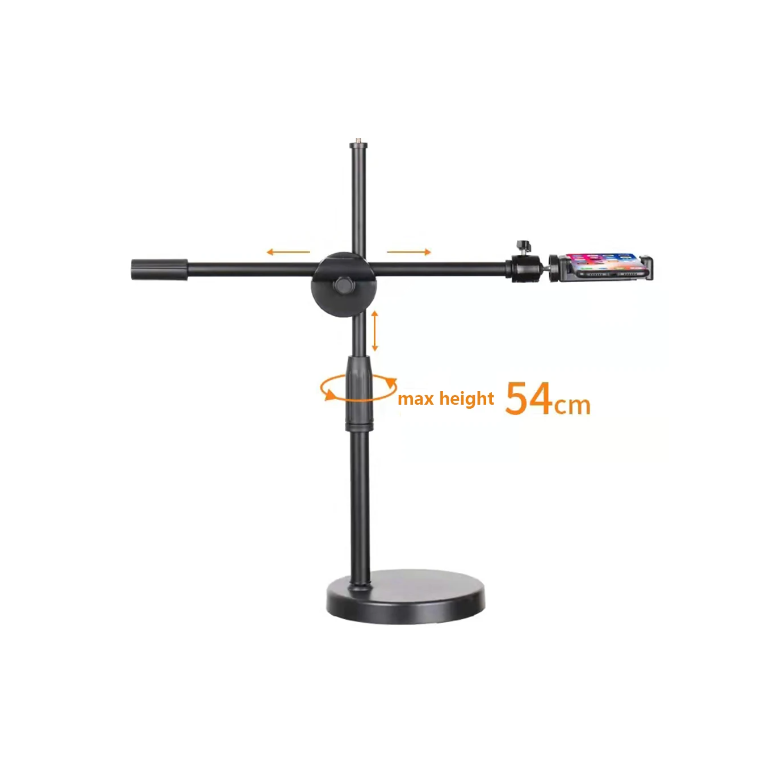 Lampa circulara cu 2 suporturi de masa pentru telefon