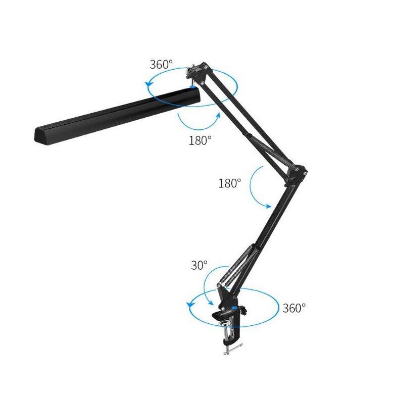 Lampa de birou cu clemă 12w black