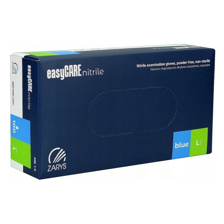 Manusi nitril de unica folosinta, Blue, L, 100 buc