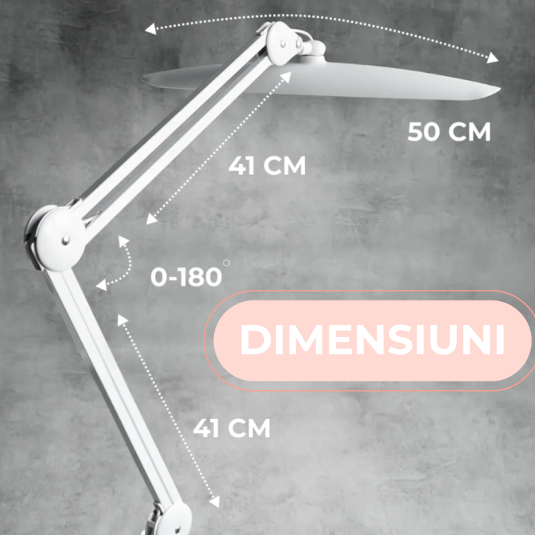 Lampa de birou fara umbra, White 9503