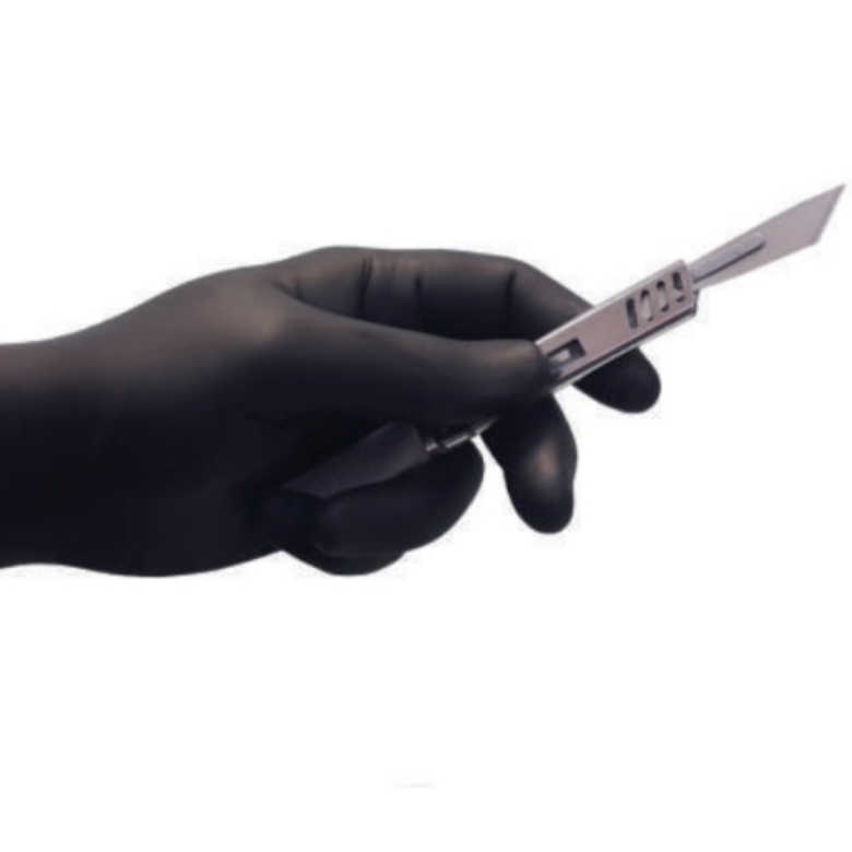 Manusi nitril de unica folosinta, Black, L, 100 buc