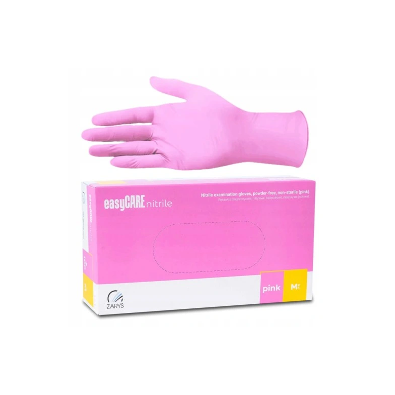 Manusi nitril Zarys, Pink, M, 100 buc