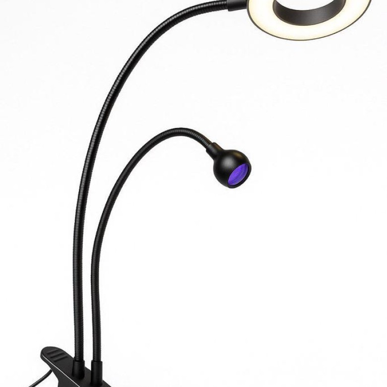 Lampa circulara de masa cu clema+lampa UV/Led mini