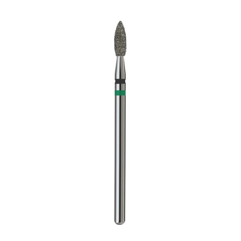 #124 Capat de freza /Flacara ascutita /Negru+Verde D25