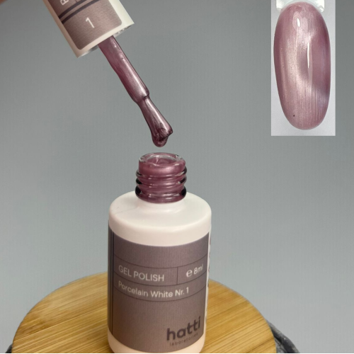 Porcelain White cat eye gel polish N1/8ml