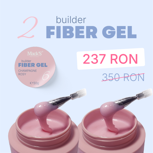 2X Fiber Champagne Rosy 6/50g.